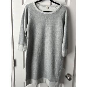 J. Crew Sweatshirt Dress w/ 3/4 Sleeves - Small